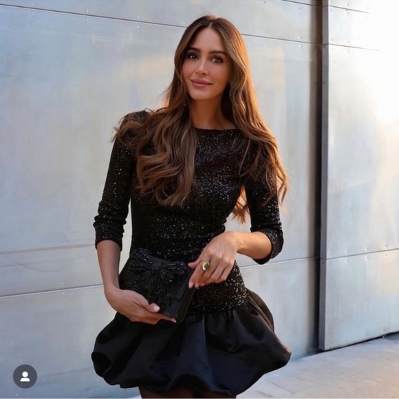 ZARA ZW COLLECTION FLYAWAY SKIRT SEQUIN DRESS - Picture 6 of 12